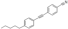 结构式 CAS# 56982-41-3, 4-[(4-戊基苯基)乙炔基]苯甲腈