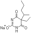 structure of CAS# 57-33-0, Pentobarbital sodium;5-Ethyl-5-(1-methylbutyl)-2,4,6-trioxohexahydropyrimidine sodium salt