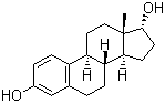 structure of CAS# 57-91-0, Epiestradiol;17a-Estradiol; Estra-1,3,5(10)-triene-3,17a-diol