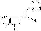 structure of CAS# 57046-73-8, Paprotrain;(alphaZ)-alpha-(3-Pyridinylmethylene)-1H-indole-3-acetonitrile