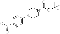结构式 CAS# 571189-16-7, 4-(6-硝基-3-吡啶基)-1-哌嗪甲酸叔丁酯