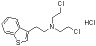 N,N-Bis(2-chloroethyl)benzo(b]thiophene-3-ethanamine hydrochloride molecular structure (CAS 5713-60-0)