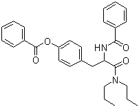alpha-(Benzoylamino)-4-(benzoyloxy)-N,N-dipropylbenzenepropanamide molecular structure (CAS 57227-08-4)