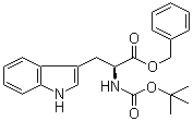 structure of CAS# 57229-67-1, N-tert-Butoxycarbonyl-L-tryptophan benzyl ester;(S)-2-tert-Butoxycarbonylamino-3-(-1H-indol-3-yl)propionic acid benzyl ester; N-BOC-L-tryptophan benzyl ester