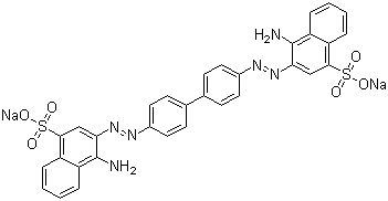 structure of CAS# 573-58-0, Direct Red 28;C.I. 22120; Disodium 3,3'-[[1,1'-biphenyl]-4,4'-diylbis(azo)]bis(4-aminonaphthalene-1-sulphonate)