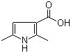 structure of CAS# 57338-76-8, 2,5-Dimethyl-1H-pyrrole-3-carboxylic acid