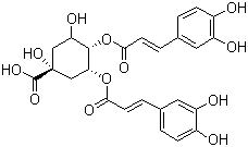 结构式 CAS# 57378-72-0, 异绿原酸 C; 4,5-二咖啡酰奎宁酸