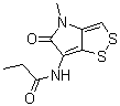 structure of CAS# 574-95-8, Aureothricin;5-Methyl-3-propionamidopyrrolin-4-one-[4,3-d]-1,2-dithiole