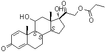 Prednisolone 21-propionate molecular structure (CAS 5740-62-5)