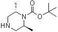 结构式 CAS# 574007-66-2, (2S,6S)-2,6-二甲基-1-哌嗪羧酸叔丁酯