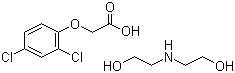 2,4-Dichlorophenoxyacetic acid diethanolamine salt  molecular structure (CAS 5742-19-8)