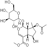 结构式 CAS# 57420-46-9, 8-O-乙酰山栀苷甲酯