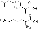 Ibuprofen lysine molecular structure (CAS 57469-77-9)