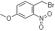 structure of CAS# 57559-52-1, 4-Methoxy-2-nitrobenzyl bromide;2-Bromomethyl-5-methoxynitrobenzene