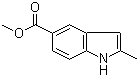 结构式 CAS# 57663-18-0, 2-甲基-1H-吲哚-5-羧酸甲酯