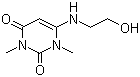 structure of CAS# 5770-44-5, 6-[N-(2-Hydroxyethyl)amino]-1,3-dimethyl-2,4(1H,3H)-dione