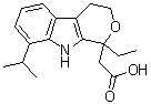 1-Ethyl-1,3,4,9-tetrahydro-8-(1-methylethyl)pyrano[3,4-b]indole-1-acetic acid molecular structure (CAS 57917-63-2)