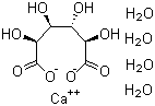 结构式 CAS# 5793-89-5, D-蔗糖酸钙四水合物