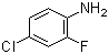 structure of CAS# 57946-56-2, 4-Chloro-2-fluoroaniline;4-Chloro-2-fluorobenzenamine