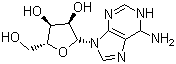 结构式 CAS# 58-61-7, 腺苷; 腺甙; 腺嘌呤核苷; 9-beta-D-呋喃核糖基腺嘌呤