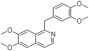 结构式 CAS# 58-74-2, 罂粟碱; 1-(3,4-二甲氧基苄基)-6,7-二甲氧基异喹啉