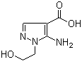 结构式 CAS# 58046-50-7, 5-氨基-1-(2-羟乙基)-1H-吡唑-4-甲酸