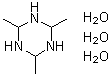 Hexahydro-2,4,6-trimethyl-1,3,5-triazine trihydrate molecular structure (CAS 58052-80-5)