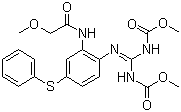 structure of CAS# 58306-30-2, Febantel;N-{2-[2,3-Bis-(methoxycarbonyl)-guanido]-5-(phenylthio)-phenyl}-2-methoxyacetamide