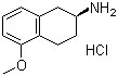 结构式 CAS# 58349-17-0, (S)-2-氨基-5-甲氧基四氢萘盐酸盐
