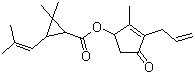 structure of CAS# 584-79-2, Allethrin;Bioallethrin; (+/-)-2,2-dimethyl-3-(2-methylpropenyl)cyclopropanecarboxylic acid 2-allyl-4-hydroxy-3-methyl-2-cyclopenten-1-one ester