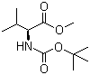 结构式 CAS# 58561-04-9, N-叔丁氧羰基-L-缬氨酸甲酯