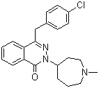 结构式 CAS# 58581-89-8, 氮卓斯汀; 4-[(4-氯苯基)甲基]-2-(六氢-1-甲基-1H-氮杂卓-4-基)二氮杂萘酮