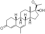 structure of CAS# 58691-88-6, Nomegestrol;17-Hydroxy-6-methyl-19-nor-4,6-pregnadiene-3,20-dione