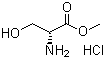 结构式 CAS# 5874-57-7, D-丝氨酸甲酯盐酸盐