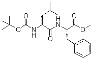 结构式 CAS# 5874-73-7, N-叔丁氧羰基-L-亮氨酰基-L-苯丙氨酸甲酯