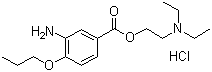 structure of CAS# 5875-06-9, Proparacaine hydrochloride;2-Diethylaminoethyl 3-amino-4-propoxy-benzoate hydrochloride