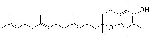 结构式 CAS# 58864-81-6, (R)-alpha-生育三烯酚