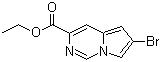 结构式 CAS# 588720-12-1, 6-溴吡咯并[1,2-c]嘧啶-3-甲酸乙酯