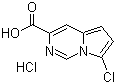 structure of CAS# 588720-14-3, 7-Chloropyrrolo[1,2-c]pyrimidine-3-carboxylic acid hydrochloride