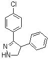 结构式 CAS# 59074-26-9, 3-(4-氯苯基)-4-苯基-4,5-二氢-1H-吡唑