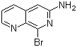 structure of CAS# 5912-35-6, 8-Bromo-1,7-naphthyridin-6-amine;6-Amino-8-bromo-1,7-naphthyridine