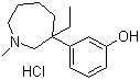 structure of CAS# 59263-76-2, Meptazinol hydrochloride;3-(3-Ethylhexahydro-1-methyl-1H-azepin-3-yl)phenol hydrochloride