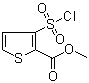 结构式 CAS# 59337-92-7, 3-氯磺酰基-2-噻吩甲酸甲酯