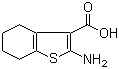 结构式 CAS# 5936-58-3, 2-氨基-4,5,6,7-四氢苯并[b]噻吩-3-羧酸