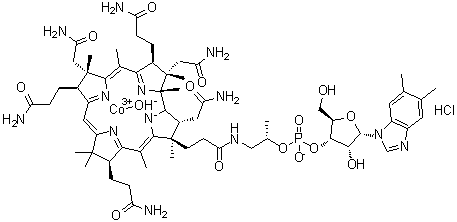 Hydroxocobalamin monohydrochloride molecular structure (CAS 59461-30-2)