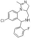 8-Chloro-6-(2-fluorophenyl)-3a,4,5,6-tetrahydro-1-methyl-3H-imidazo[1,5-a][1,4]benzodiazepine molecular structure (CAS 59469-08-8)