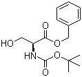 structure of CAS# 59524-02-6, Boc-L-Serine benzyl ester;Boc-Ser-Obzl; (S)-2-(tert-Butoxycarbonylamino)-3-hydroxypropanoic acid benzyl ester