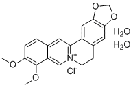 Berberine chloride hydrate molecular structure (CAS 5956-60-5)