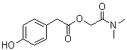 structure of CAS# 59721-16-3, 4-Hydroxybenzeneacetic acid 2-(dimethylamino)-2-oxoethyl ester