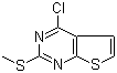 结构式 CAS# 598298-10-3, 4-氯-2-(甲硫基)噻吩并[2,3-d]嘧啶